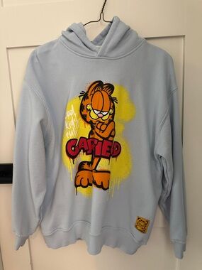 Zara Pastel Blue Garfield Hoodie for Boys